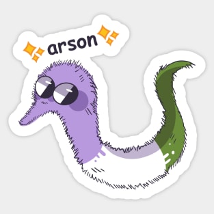 politically charged arson- Genderqueer Variant Sticker